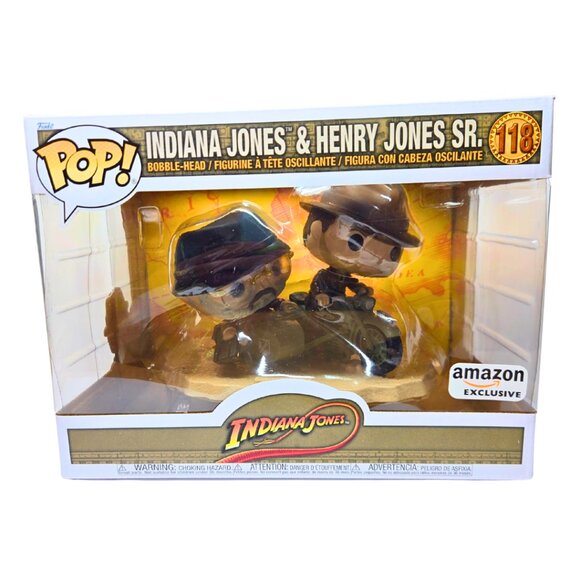 Funko POP! Super Deluxe Indiana Jones & Henry Jones Sr. Amazon Exclusive - Picture 3 of 3